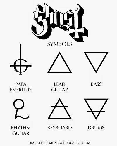 Ghost Symbols Simbolo De Rock Tatuaje De Fantasma Temas De Rock