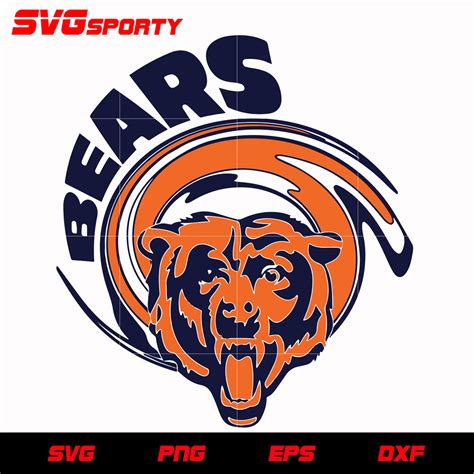 Chicago Bears Mascot Logo Svg Nfl Svg Eps Dxf Png Digital File