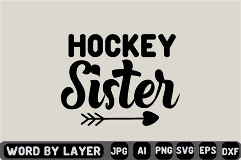 Hockey Sister Svg Design Graphic By Craftzone · Creative Fabrica