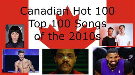 Canadian Hot 100 Top 100 Songs Of The 2010s Youtube