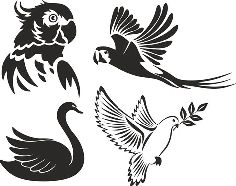 Birds Stencils Free Vector Cdr Download