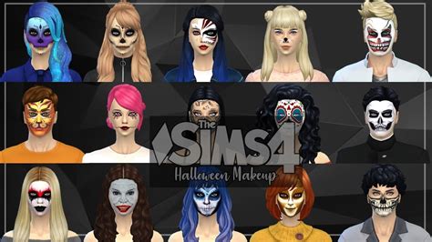 25 Halloween Make Up For The Sims 4 Youtube