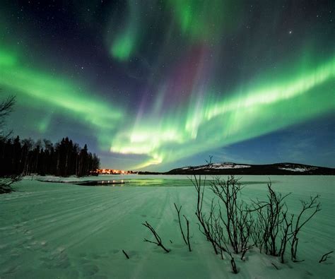 Northern Lights In Finland Northernlights Nightsky Pyha Lapland
