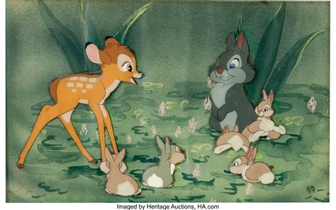 Bambi Bambi And Bunnies Production Cel Courvoisier Setup Walt Lot 94236 Heritage Auctions