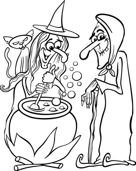 Free Halloween Coloring Pages Witch Kidsworksheetfun