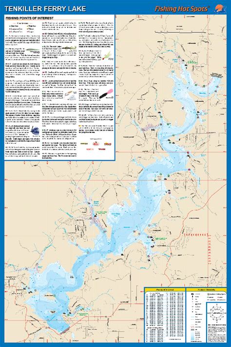 Tenkiller Ferry Lake Fishing Map