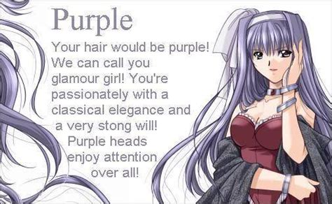 Purple Hair Anime Girls Photo 17429083 Fanpop