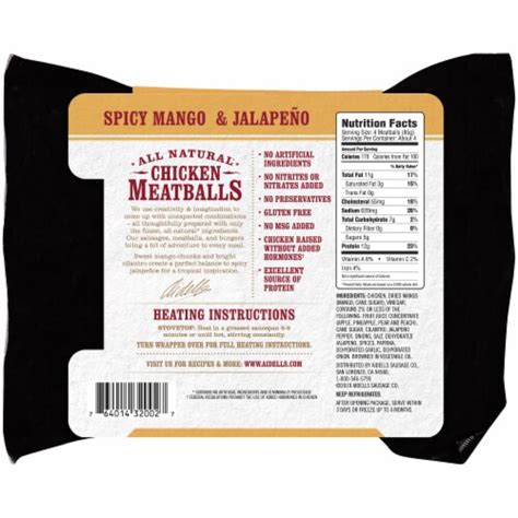Aidells Spicy Mango Jalapeno Chicken Meatballs Oz Foods Co