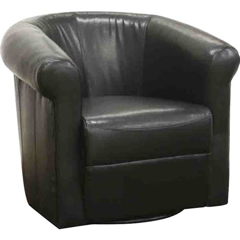 Julian Faux Leather Swivel Club Chair Black Brown Dcg Stores