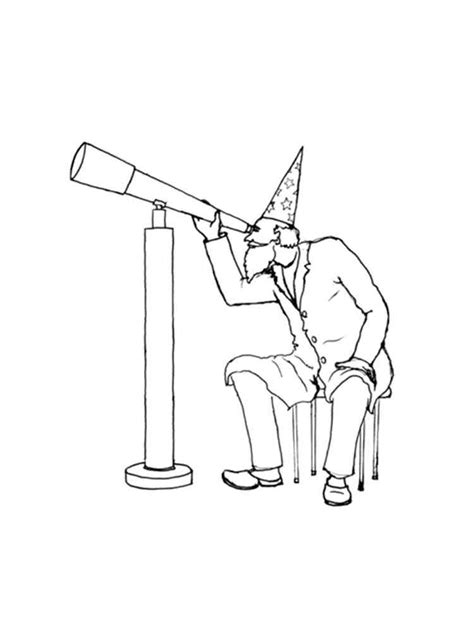 Telescope coloring pages