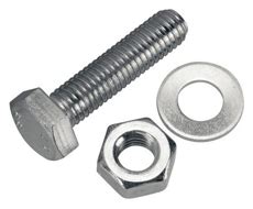 Bolts, nuts, washers and other small parts which requires the centrifuged hot dip galvanizing process. Vis, boulons & écrous