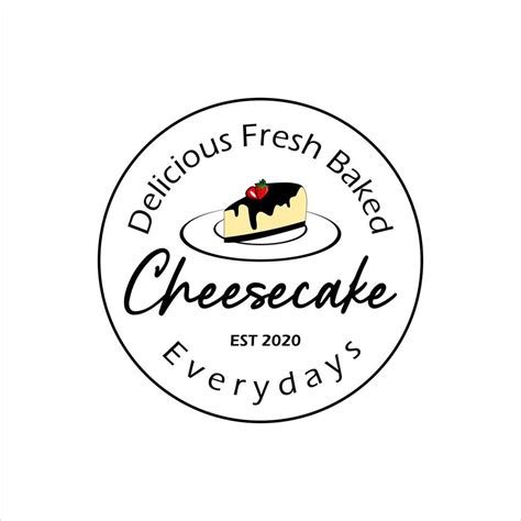 Simple Circle Stamp Label Cheesecake Bakery 14817054 Vector Art At Vecteezy
