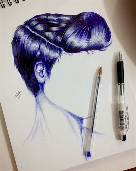 My Hair Drawing By Pen Drawings How To Draw Hair Drawing Sketches