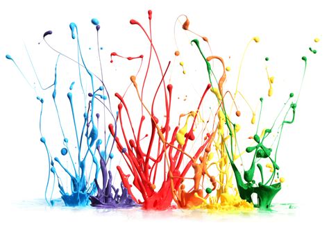 Rainbow Paint Splash Clip Art Library