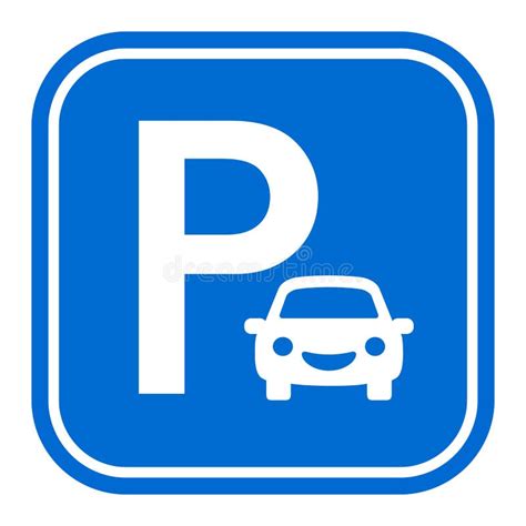 Car Parking Vector Sign Stock Vector Illustration Of Blue 173580975