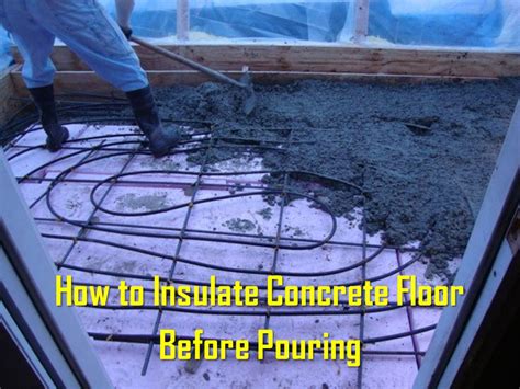 Just lay it on the old slab prior to pouring the new concrete. How to Insulate Concrete Floor Before Pouring