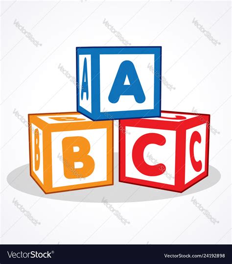 Kids Abc Letter Blocks Royalty Free Vector Image