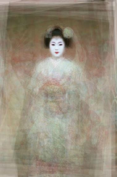 Ken Kitano Ourface Com Portraits Of A Geisha Superimposed