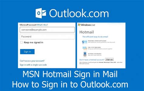Msn Hotmail Sign In Mail How To Sign In To