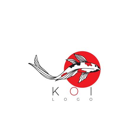 Koi Fish Logo Template Abstract Design Elements For Decoration In