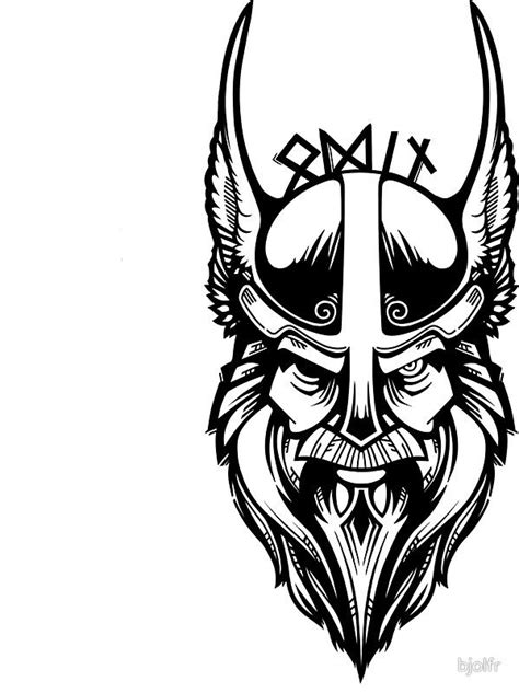 Odin Viking Helmet Tattoo Viking Tattoo Sleeve Norse Tattoo Viking