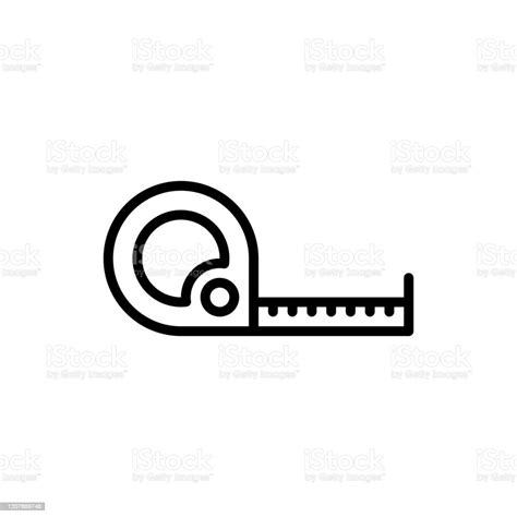 Tape Measure Vector Icon Line Style Illustrations Stock Illustration