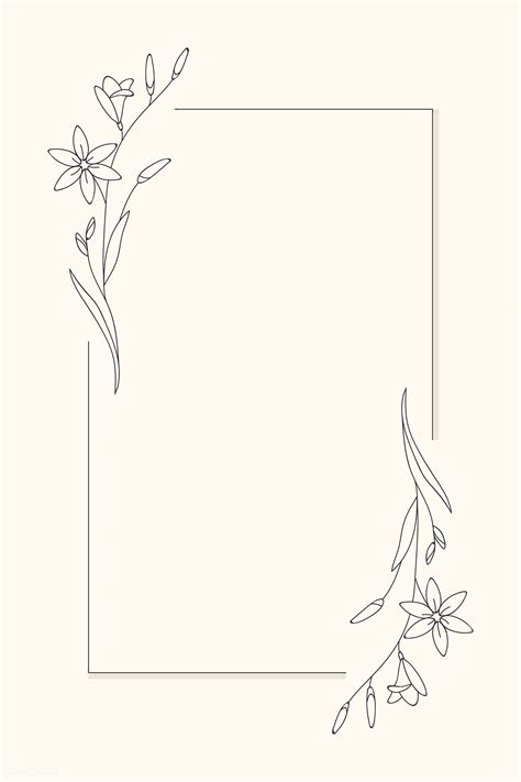 Download Premium Vector Of Hand Drawn Flower Frame Background Vector