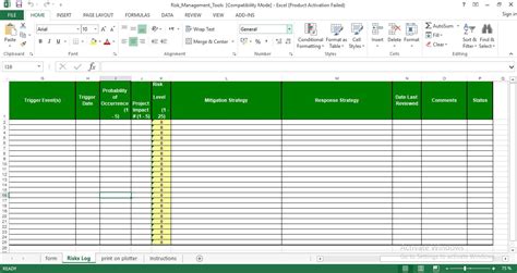 Project Risk Register Template In Excel 2022