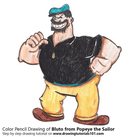 How To Draw Bluto From Popeye The Sailor Popeye The Sailor Step By