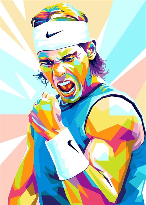 Rafael Nadal Poster By Wpap Me Displate Tennis Art Painting