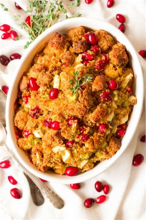 Gluten Free Apple Cranberry Herb Cornbread Stuffing Recipes To Nourish