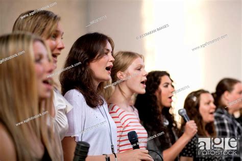 Female Choirs Singing At Church Stock Photo Picture And Royalty Free