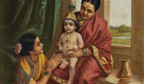 Raja Ravi Varma Yashoda Krishna 1903 Oil On Canvas 28 18 × 20 In 71