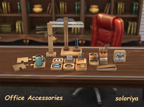 Soloriya Office Accessories Sims 4