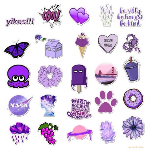 Aesthetic stickers to print purple. Ten Reliable Sources To Learn About Vsco Purple Stickers