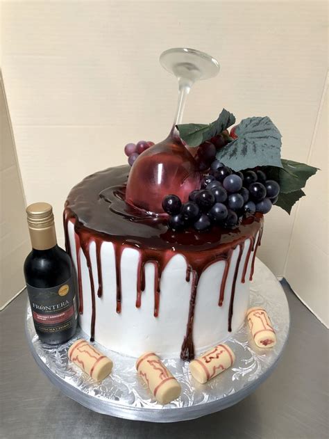Wine Theme Birthday Cake Birthday Cake Wine Wine Cake Birthday Cake For Mom