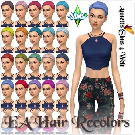 Sims 4 Ccs The Best Ea Hair Recolors By Annett85