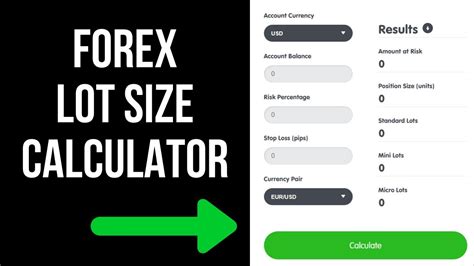 The calculator will give you your results in both units and lots and depending on whether you entered in a. FREE Forex Lot Size Calculator: How to use the Right Lot ...