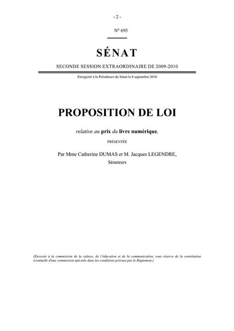 Calaméo Proposition De Loi Relative Au Prix Du Livre Num Rique