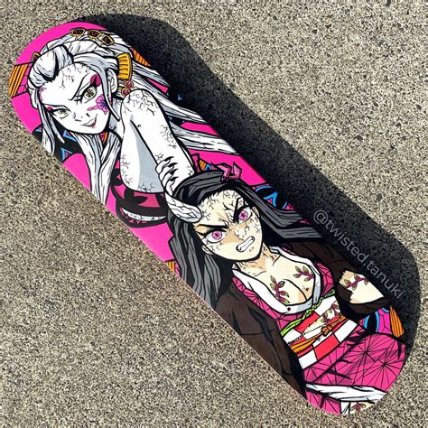 Oc Daki Nezuko Skateboard Handpainted Kimetsunoyaiba