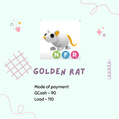 Adopt Me Nfr Golden Rat Neon Fly Ride Video Gaming Video Games