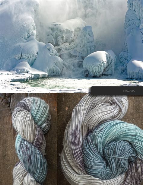 Knitting patterns inspired by the movie frozen include the characters your love: Frozen Niagara | The Blue Brick | Inspired Yarns