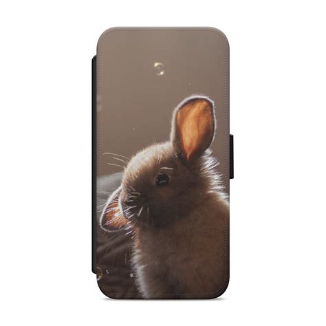 bunny rabbit cute fluffy flip wallet phone case for samsung etsy uk