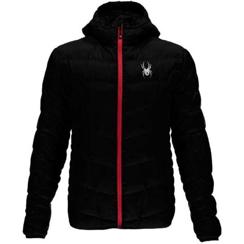 Spyder Blackred Geared Hoodie Synthetic Down Jacket 149 Liked On