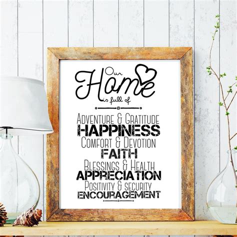 ©these home decor quotes are intended for personal use only and may not be shared (on a site) or resold without my permission. Framed Home decor | affirmations | wall art ...