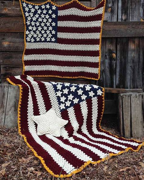 Americana Afghan Pillow And Wall Hanging Crochet Pattern Maggies Crochet