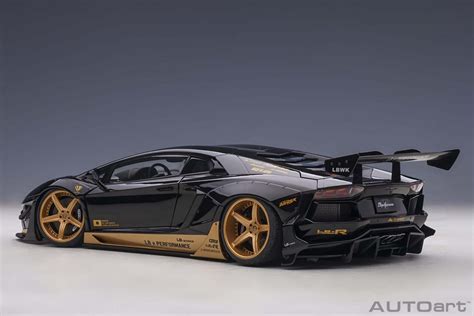 118 Lamborghini Aventador Liberty Walk Lb Works Black With Gold