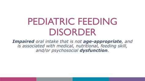 Pediatric Feeding Disorder