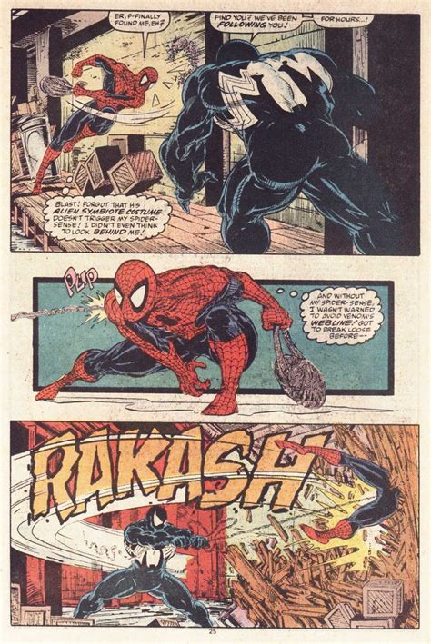 A Classic Confrontation Between Spider Man And Venom Amazing Spider