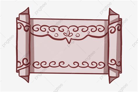 Red Pattern Pink Scroll Paper Scroll Square Scroll, Retro ...